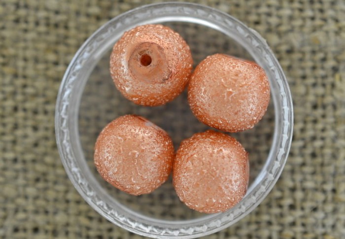 70141 Koralik szklany szroniony miedziany 10mm 5szt