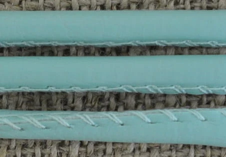 [737135] Rzemień za skóry ekologicznej szyty 5mm w kolorze miętowym 50cm