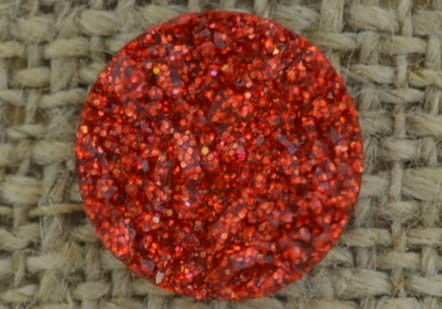 [046419] Kaboszon brokatowy druzy czerwony 12mm