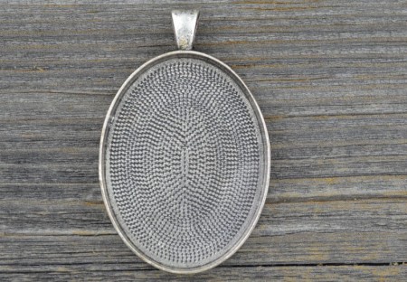 [50114] Baza medalionu srebrna na kaboszon 40*30mm