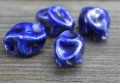 7605227 Koralik porcelanowy beczka 22*18mm granatowy 