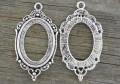 50127 Ozdobna baza medalionu w kolorze starego srebra na kaboszon 24*18mm