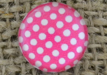 [046404] Kaboszon szklany z obrazkiem 10mm kropki