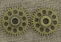[112121] Element ozdobny steampunk tryb w kolorze brązu 26mm