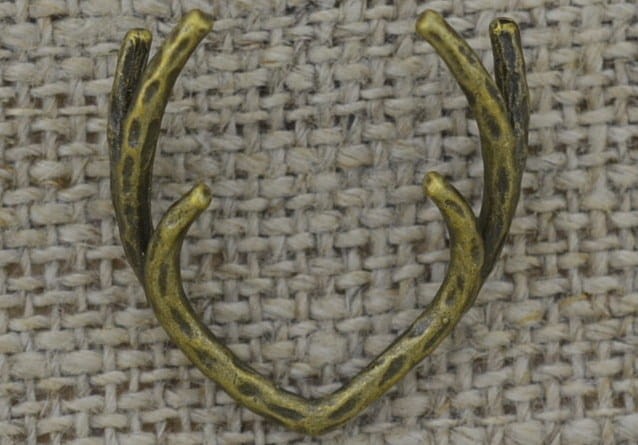 Łącznik ozdobny rogi kolor brąz