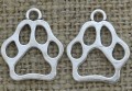 Zawieszka mała łapka w kolorze srebra 3szt