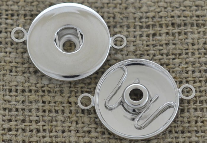 30167 Klasyczna baza łącznik z tarczą na napy 6mm w kolorze srebrnym