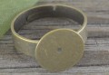  10354 Klasyczna baza pierścionka w kolorze brązu z płaską tarczą 12mm