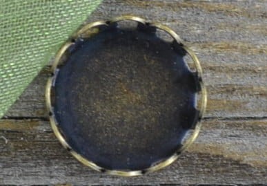 10128 Ozdobna baza medalionu w kolorze brązu na kaboszon 10mm 5szt