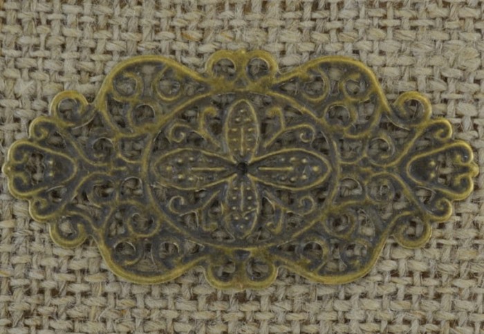  [112141] Element ozdobny filigranowy brąz 45*23mm