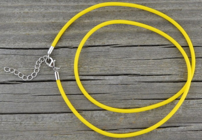 15113 Baza naszyjnika kauczuk żółta