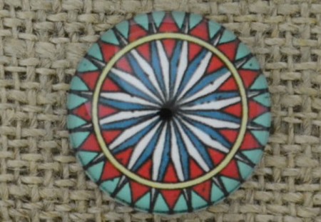 [046398] Kaboszon szklany z obrazkiem 20mm