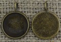 [101207] Klasyczna baza medalionu w kolorze brązu na kaboszon 12mm