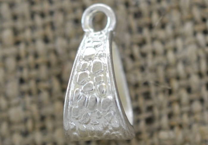 57185 Krawatka ozdobna 14mm w kolorze srebra 3szt