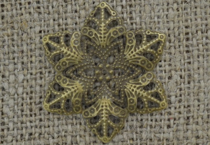 [112105] Element ozdobny ażurowy w kolorze brązu 35mm