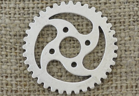 [312205] Element ozdobny steampunk tryb w kolorze srebrnym 30mm