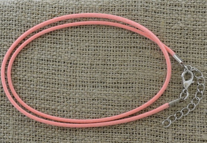 [15150] Baza naszyjnika imitacja skóry w kolorze łososiowym