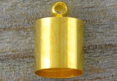 27114 Klasyczna końcówka do wklejania 7,5mm w kolorze złota 3szt