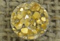 [04649] Kaboszon brokatowy druzy złoty 8mm