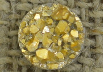 [04649] Kaboszon brokatowy druzy złoty 8mm