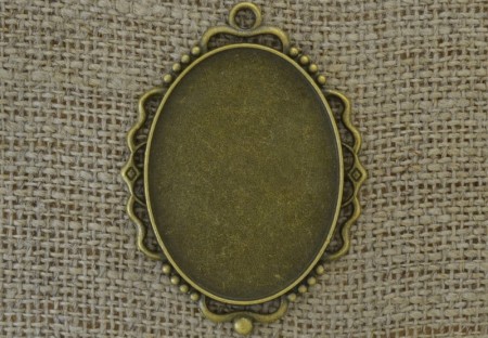 [101228] Baza medalionu brąz na kaboszon 40*30mm