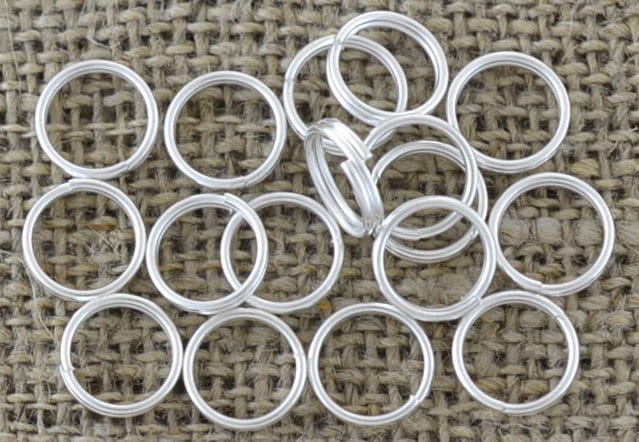 301014 Ogniwka sprężynki okrągłe 8mm w kolorze srebrnym 50szt