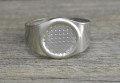 50338  Klasyczna baza pierścionka w kolorze srebra na kaboszon 10mm