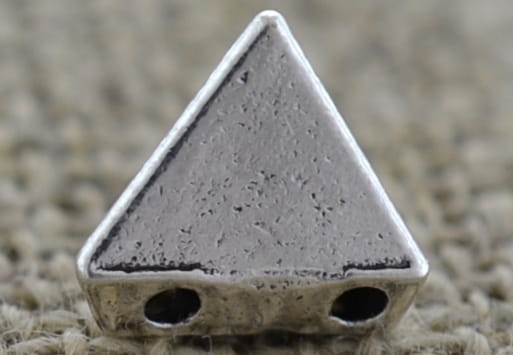 312145 Element ozdobny przekładka piramida w kolorze srebrnym