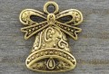 ś07149 Zawieszka dzwoneczek 19*17mm w kolorze złotym 2szt
