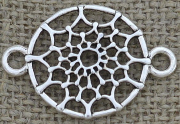 Łącznik ozdobny ażurowy kolor srebrny