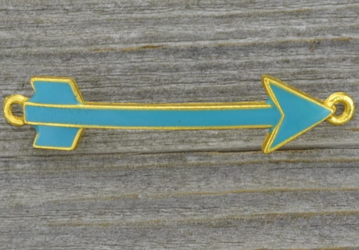 Element ozdobny łącznik strzałka emaliowana niebieska