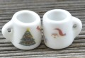 61421 Miniaturowy kubek ceramiczny choinka 