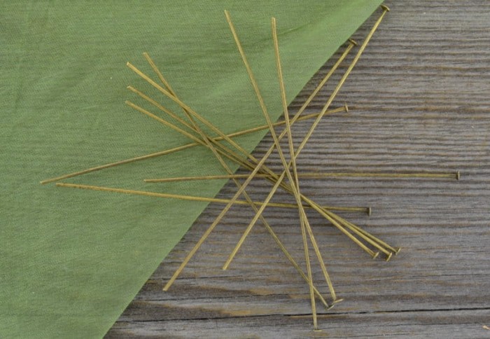 [10913] Szpilki biżuteryjne kolor brąz 70mm 30szt