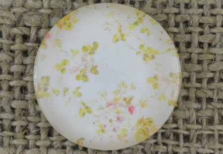 [04653] Kaboszon szklany 18mm pastelowe kwiatki