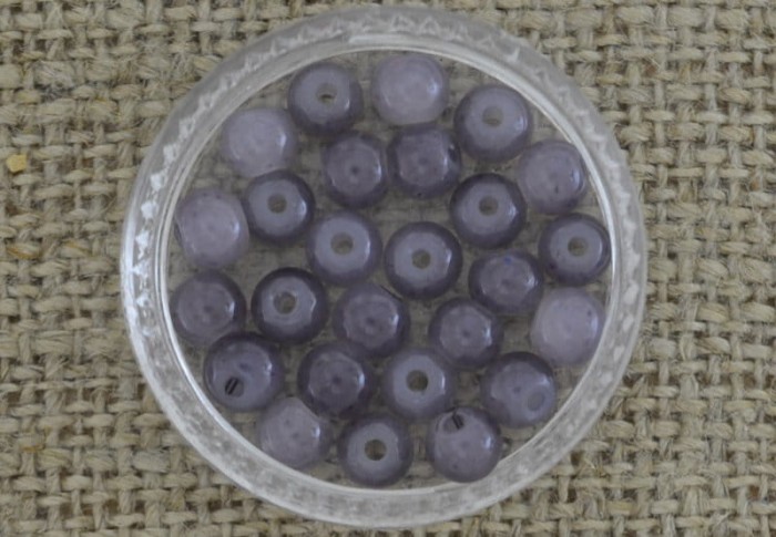 Koralik perełka gładka 4mm fioletowo-popielata 30szt
