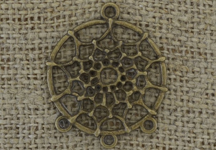 [107307] Zawieszka mała rozeta kolor brąz