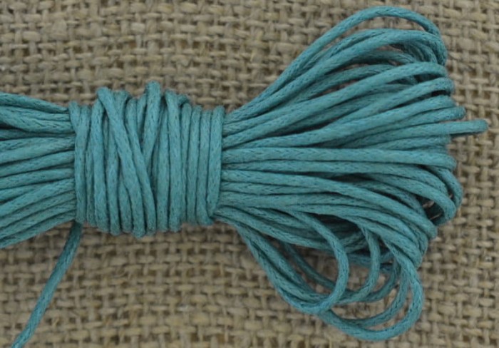[717112] Sznurek woskowany ciemnoturkusowy 1mm 7m