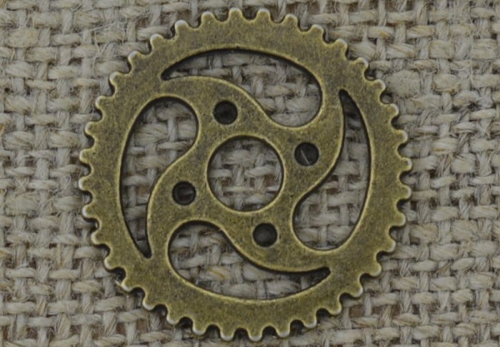 Element ozdobny steampunk tryb kolor brąz 23mm