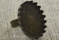 [10338] Ozdobna baza pierścionka w kolorze brązu na kaboszon 25*18mm