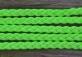 73728 Rzemień pleciony płaski warkocz 6,5*3mm neonowy zielony 1m