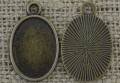  10187 Klasyczna baza medalionu w kolorze brązu na kaboszon 18*13mm