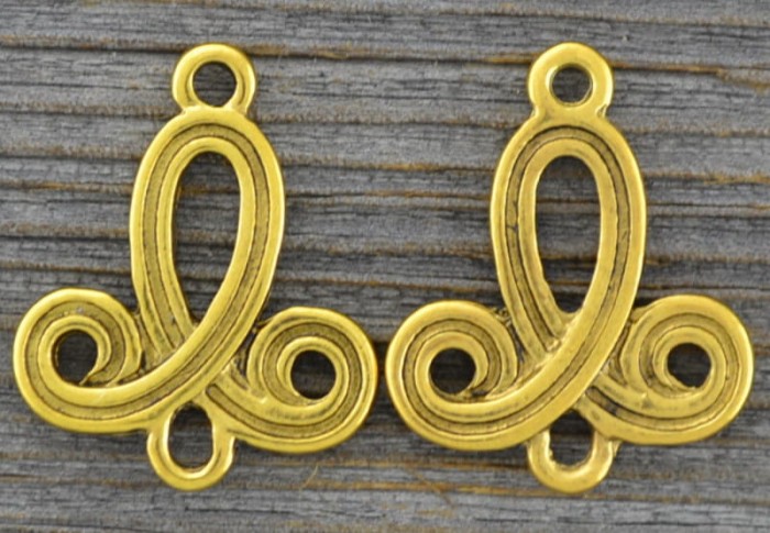 21210 Łącznik ozdobny w kolorze złotym 2szt 