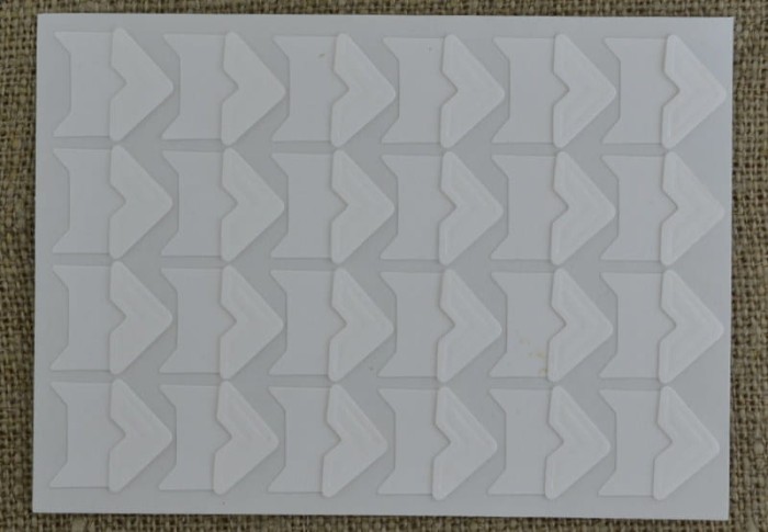 [73547] Papierowe narożniki do obrazków białe 4szt