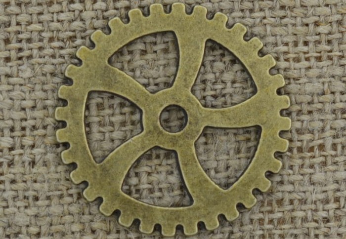 [112116] Element ozdobny steampunk tryb w kolorze brązu 31mm
