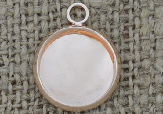 Baza medalionu w kolorze różowego złota kaboszon 12mm