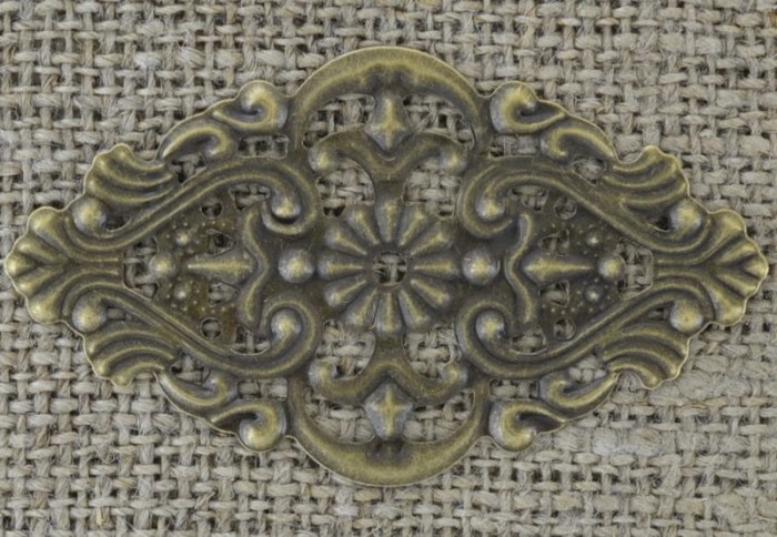 {11245} Element ozdobny filigranowy w kolorze brązu 55*32mm
