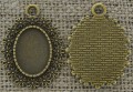  {10156} Ozdobna baza medalionu w kolorze brązu na kaboszon 18*13mm
