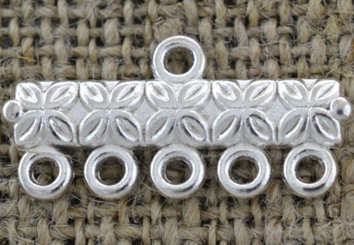 57188 Łącznik klasyczny końcówka w kolorze srebra 25mm 2szt 