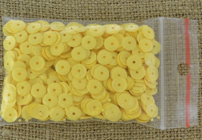  [55504] Cekiny łamane żółte 6mm 12 gram