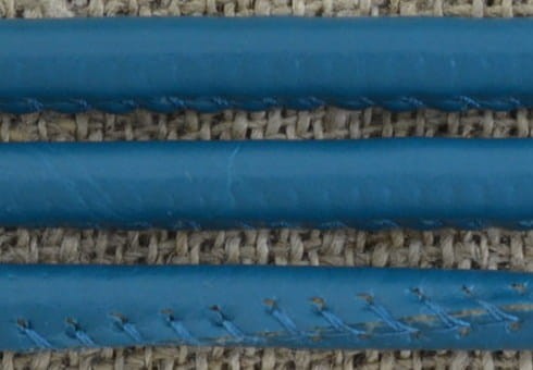 [737138] Rzemień za skóry ekologicznej szyty 6mm w kolorze morskim 50cm
